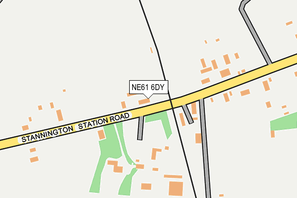 NE61 6DY map - OS OpenMap – Local (Ordnance Survey)