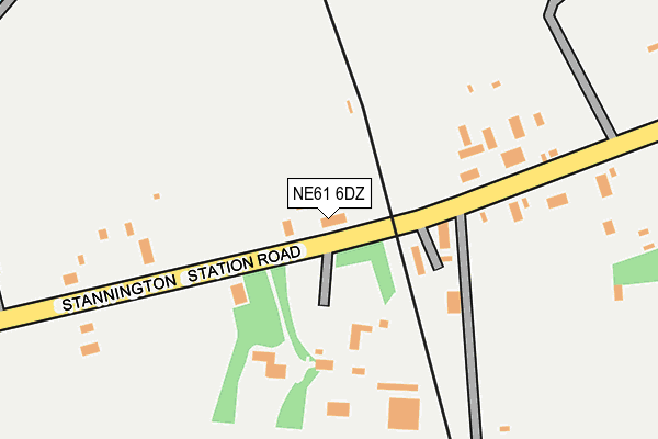 NE61 6DZ map - OS OpenMap – Local (Ordnance Survey)