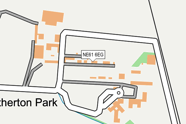 NE61 6EG map - OS OpenMap – Local (Ordnance Survey)
