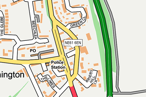 NE61 6EN map - OS OpenMap – Local (Ordnance Survey)