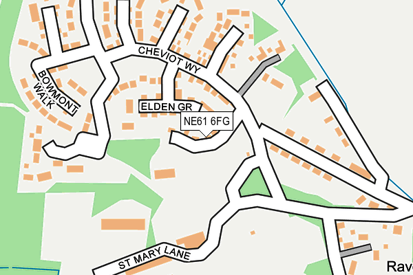 NE61 6FG map - OS OpenMap – Local (Ordnance Survey)