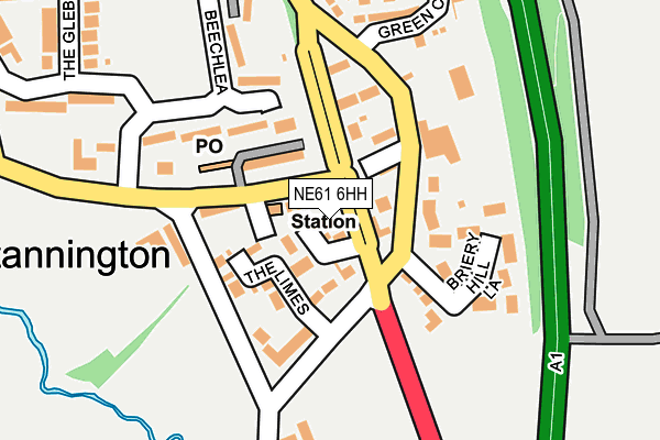 NE61 6HH map - OS OpenMap – Local (Ordnance Survey)