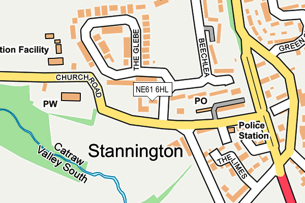 NE61 6HL map - OS OpenMap – Local (Ordnance Survey)