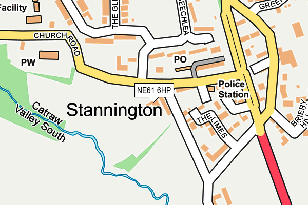 NE61 6HP map - OS OpenMap – Local (Ordnance Survey)