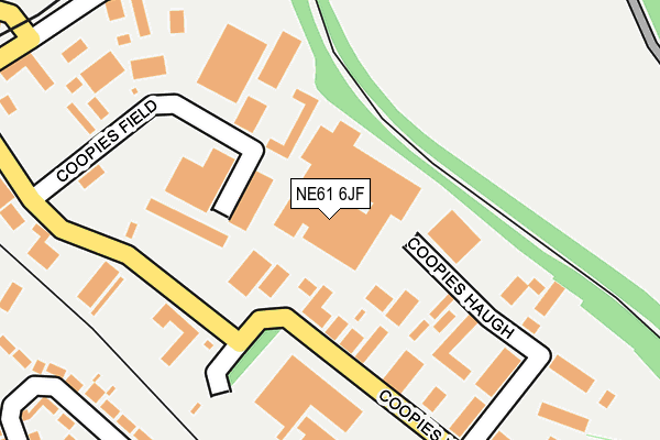 NE61 6JF map - OS OpenMap – Local (Ordnance Survey)