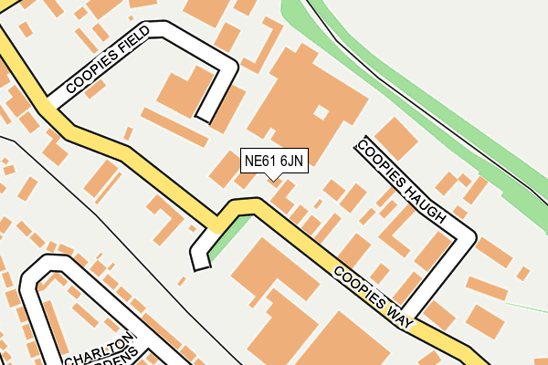 NE61 6JN map - OS OpenMap – Local (Ordnance Survey)