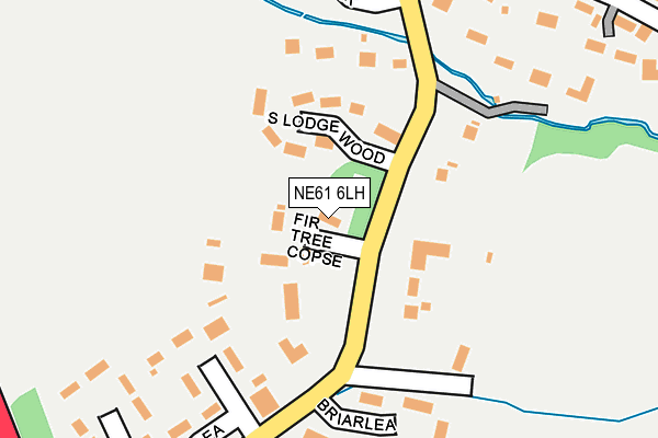 NE61 6LH map - OS OpenMap – Local (Ordnance Survey)