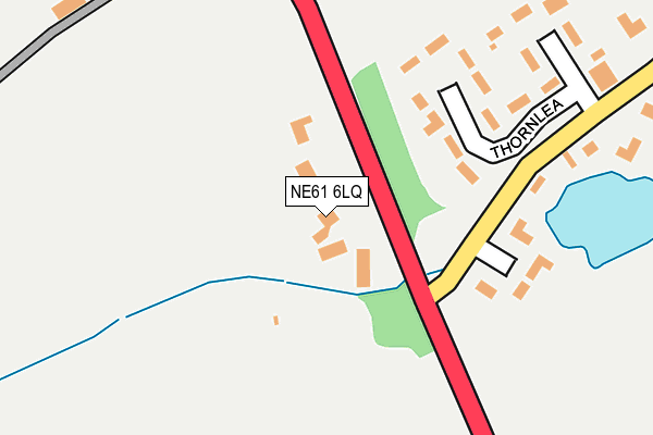 NE61 6LQ map - OS OpenMap – Local (Ordnance Survey)