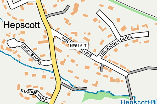 NE61 6LT map - OS OpenMap – Local (Ordnance Survey)