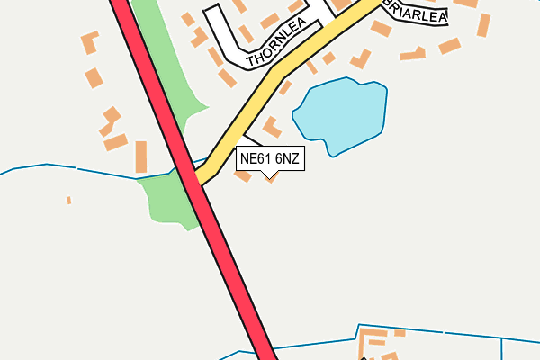 NE61 6NZ map - OS OpenMap – Local (Ordnance Survey)