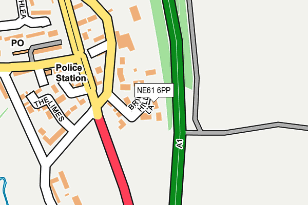 NE61 6PP map - OS OpenMap – Local (Ordnance Survey)