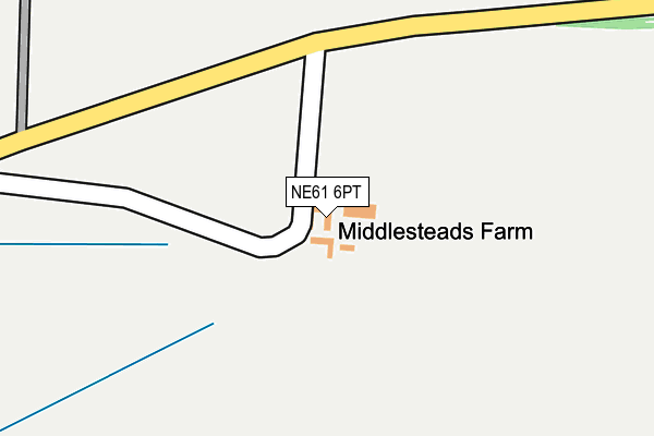 NE61 6PT map - OS OpenMap – Local (Ordnance Survey)