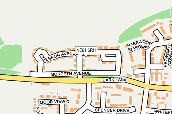 NE61 6RH map - OS OpenMap – Local (Ordnance Survey)