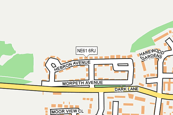 NE61 6RJ map - OS OpenMap – Local (Ordnance Survey)