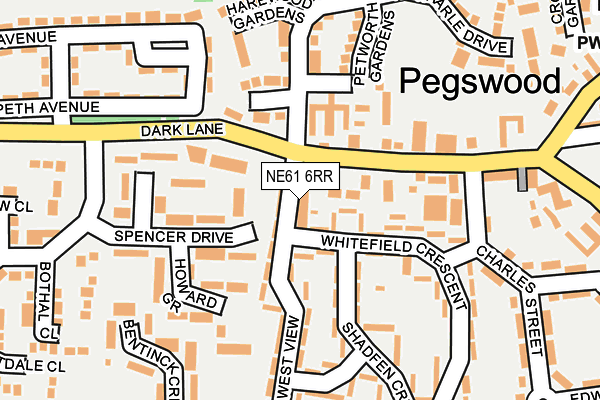 NE61 6RR map - OS OpenMap – Local (Ordnance Survey)