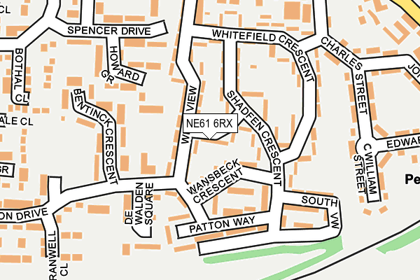 NE61 6RX map - OS OpenMap – Local (Ordnance Survey)
