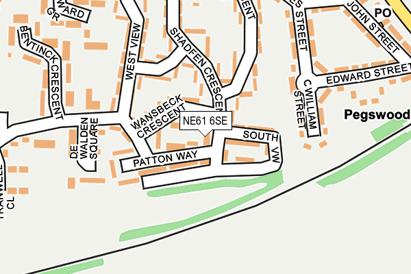 NE61 6SE map - OS OpenMap – Local (Ordnance Survey)