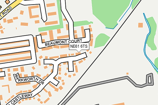 NE61 6TS map - OS OpenMap – Local (Ordnance Survey)