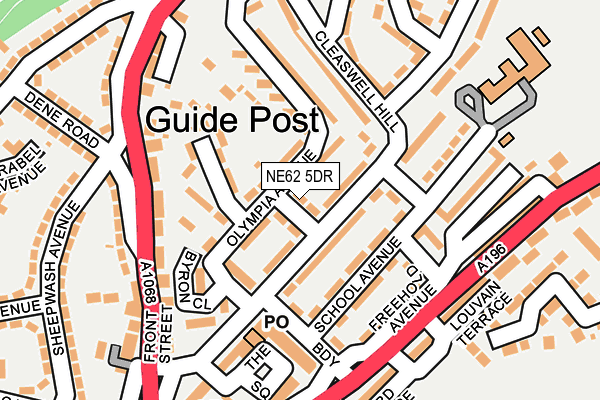 NE62 5DR map - OS OpenMap – Local (Ordnance Survey)