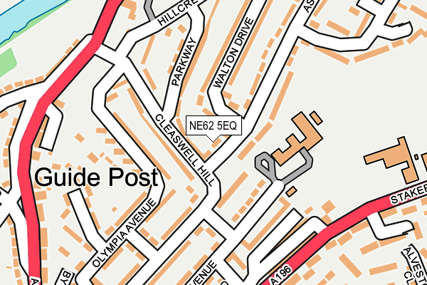 NE62 5EQ map - OS OpenMap – Local (Ordnance Survey)