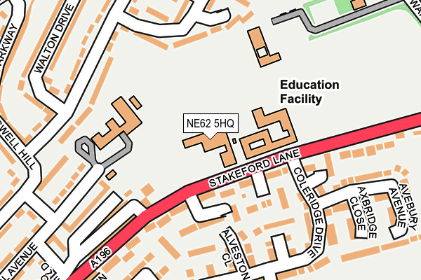 NE62 5HQ map - OS OpenMap – Local (Ordnance Survey)