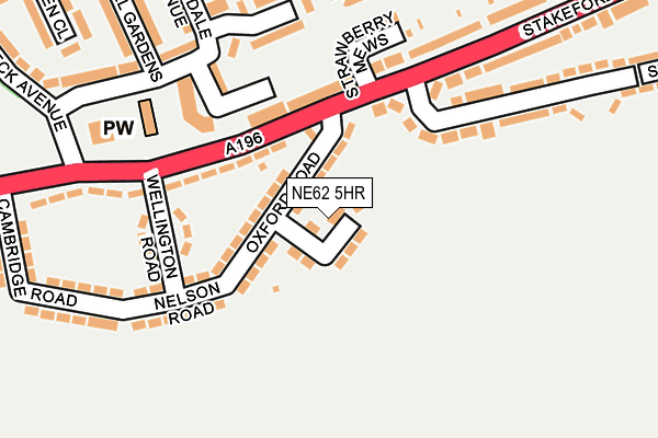 NE62 5HR map - OS OpenMap – Local (Ordnance Survey)