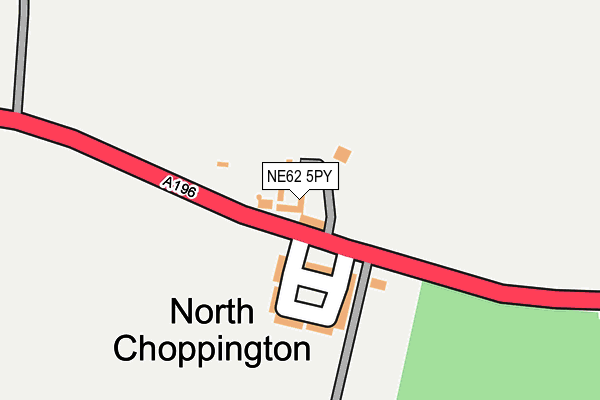 NE62 5PY map - OS OpenMap – Local (Ordnance Survey)