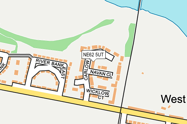 NE62 5UT map - OS OpenMap – Local (Ordnance Survey)