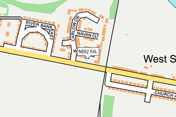 NE62 5XL map - OS OpenMap – Local (Ordnance Survey)