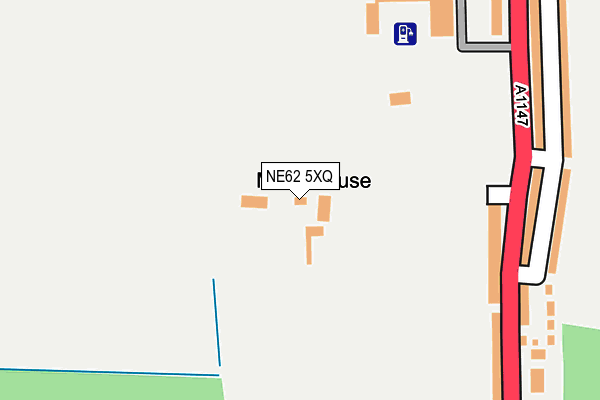 NE62 5XQ map - OS OpenMap – Local (Ordnance Survey)