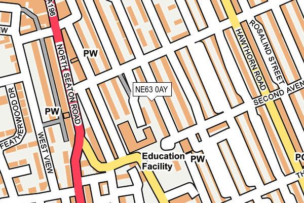 NE63 0AY map - OS OpenMap – Local (Ordnance Survey)