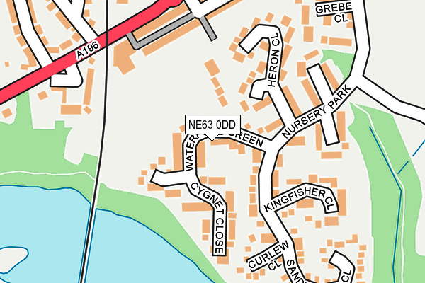 NE63 0DD map - OS OpenMap – Local (Ordnance Survey)