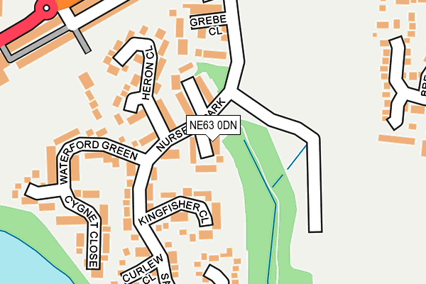 NE63 0DN map - OS OpenMap – Local (Ordnance Survey)