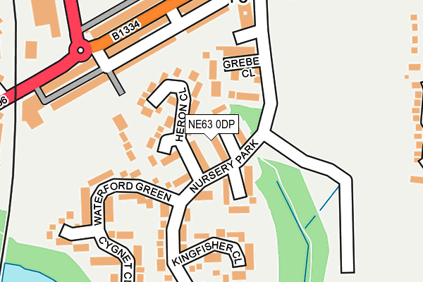 NE63 0DP map - OS OpenMap – Local (Ordnance Survey)