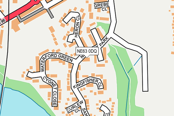 NE63 0DQ map - OS OpenMap – Local (Ordnance Survey)