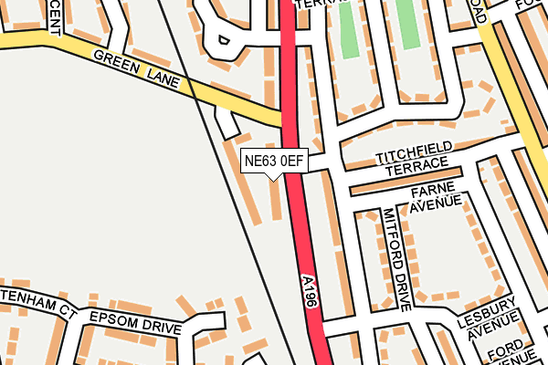 NE63 0EF map - OS OpenMap – Local (Ordnance Survey)