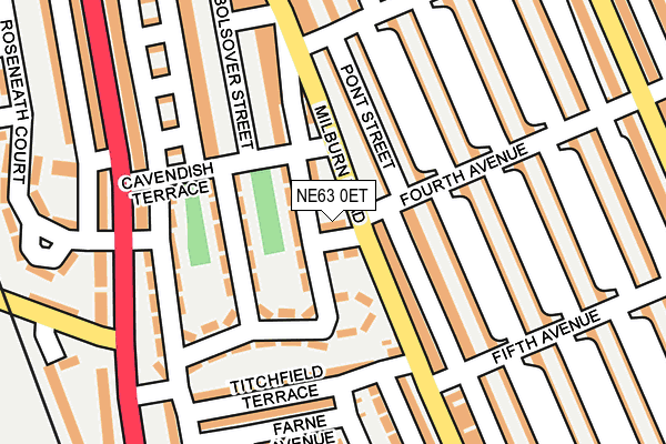 NE63 0ET map - OS OpenMap – Local (Ordnance Survey)