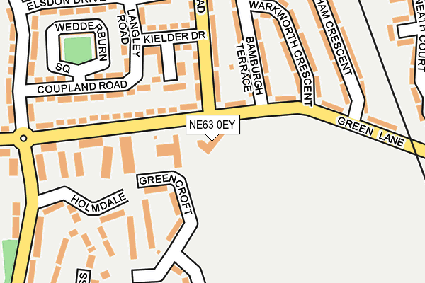 NE63 0EY map - OS OpenMap – Local (Ordnance Survey)