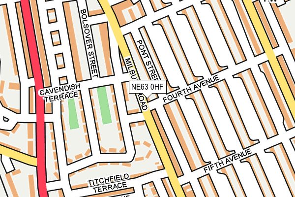NE63 0HF map - OS OpenMap – Local (Ordnance Survey)
