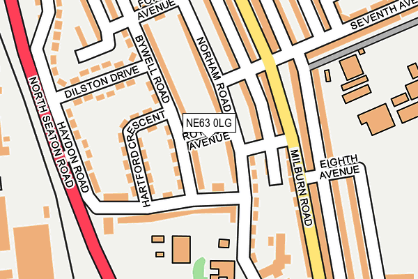 NE63 0LG map - OS OpenMap – Local (Ordnance Survey)