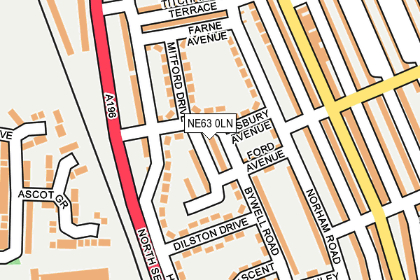 NE63 0LN map - OS OpenMap – Local (Ordnance Survey)
