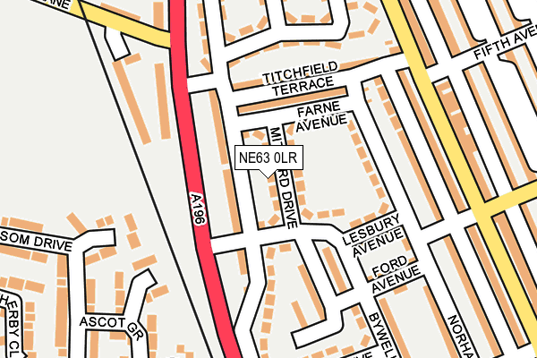 NE63 0LR map - OS OpenMap – Local (Ordnance Survey)