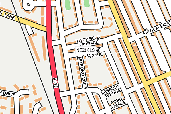 NE63 0LS map - OS OpenMap – Local (Ordnance Survey)