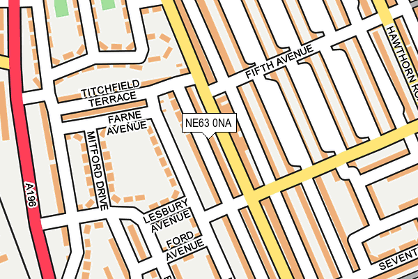 NE63 0NA map - OS OpenMap – Local (Ordnance Survey)