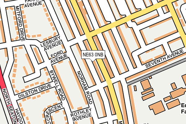 NE63 0NB map - OS OpenMap – Local (Ordnance Survey)