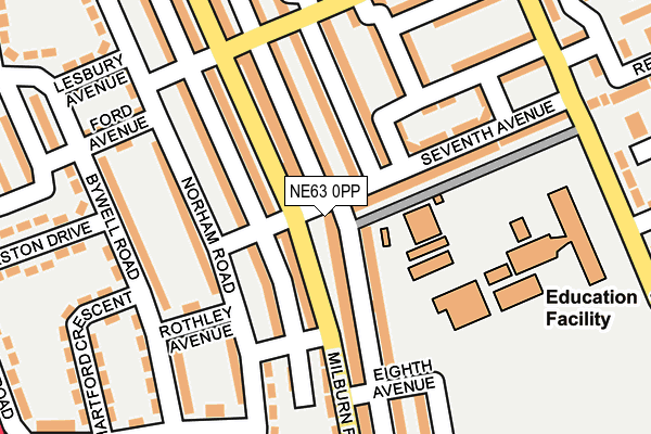 NE63 0PP map - OS OpenMap – Local (Ordnance Survey)