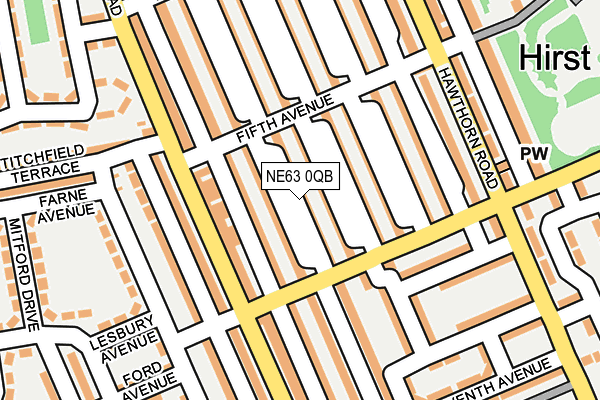 NE63 0QB map - OS OpenMap – Local (Ordnance Survey)