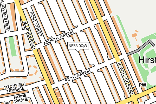 NE63 0QW map - OS OpenMap – Local (Ordnance Survey)