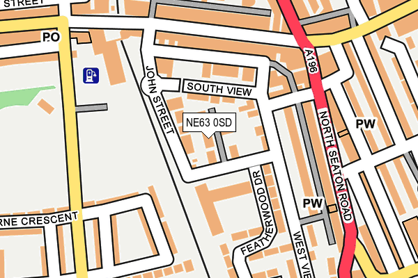 NE63 0SD map - OS OpenMap – Local (Ordnance Survey)