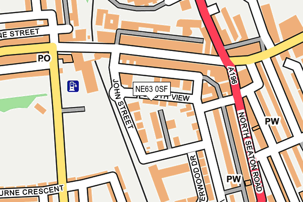 NE63 0SF map - OS OpenMap – Local (Ordnance Survey)